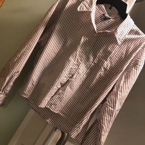 cropped striped polo shirt in L